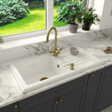 Astini Lago 100 1.0 Bowl Fireclay Ceramic Kitchen Sink with Waste & Overflow Taps UK
