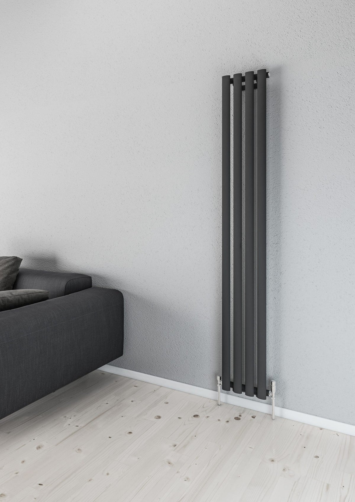 Aqua Moda Steel Vertical Radiator W280 x H1800 4 Bars Frontline