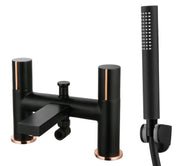 Aqua Velar Bath Shower Mixer - Matt Black Solid Brass