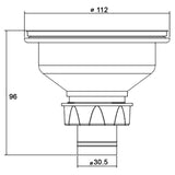 Astini 90mm Gunmetal Basket Strainer Waste Astini