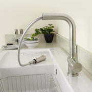 Astini Abele Brushed Stainless Steel Pullout Rinser Kitchen Sink Mixer Tap HK67 Astini