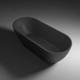 Astini Nero Matte Black Freestanding Bath Tub & Waste Astini
