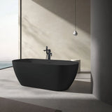 Astini Nero Matte Black Freestanding Bath Tub & Waste Astini