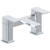 Astini Quadrado Chrome Square Deck Mounted Bath Filler Tap Taps UK