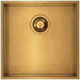 Astini Sotto 400 x 400 1.0 Bowl Brushed Brass PVD Stainless Steel Kitchen Sink & Waste Astini