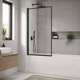 Aqua Velar Velar Frame Matt Black Bath Screen Frontline