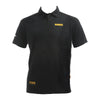 De walt Black polo shirt with yellow logos on a white background, DeWALT Rutland Performance Polo Shirt