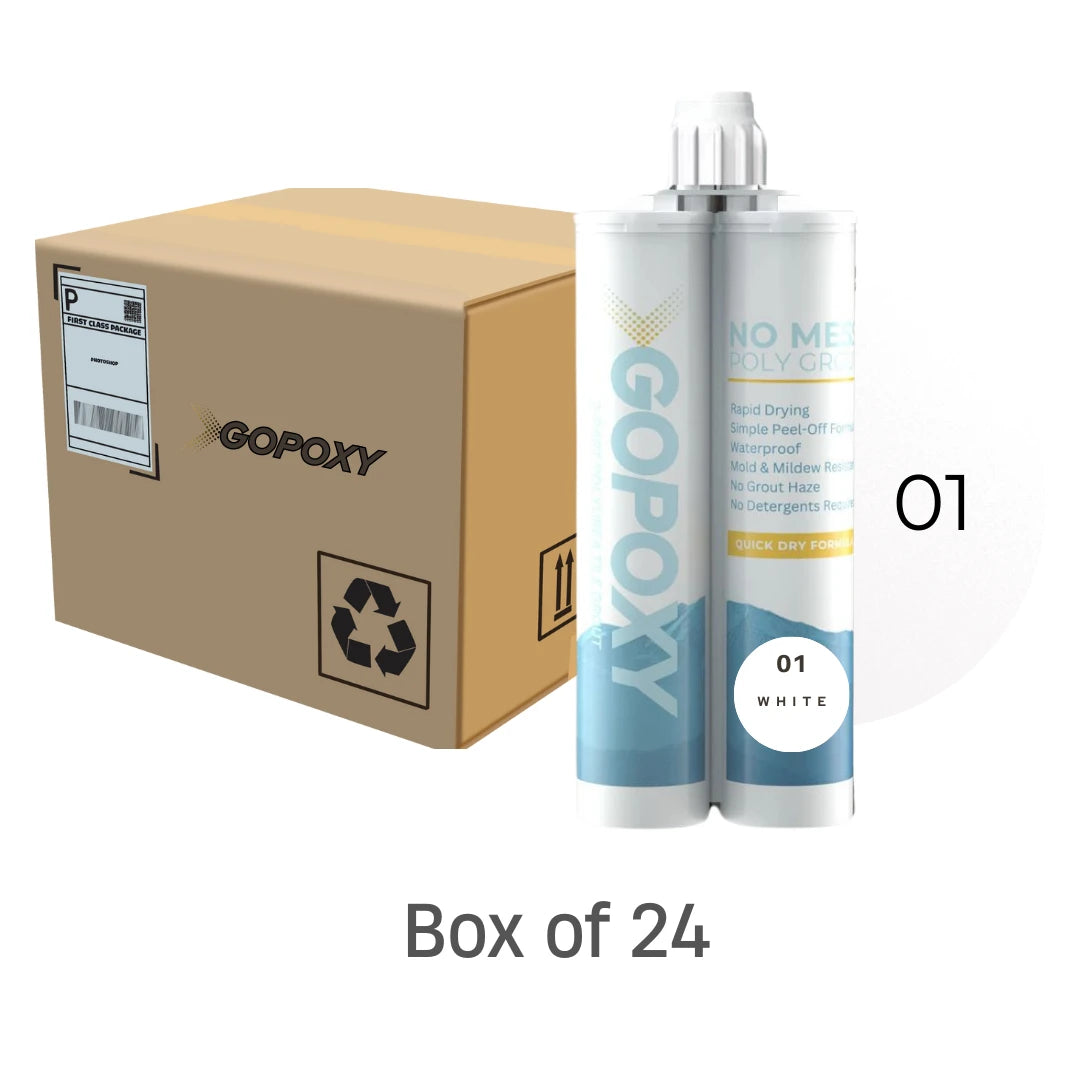 GoPoxy Poly Grout White 01 (Box of 24) GoPoxy
