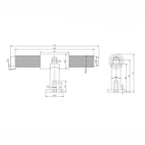 Scudo Knurled T Bar 95mm Handle Scudo
