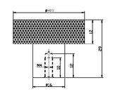 Scudo Knurled Round 42.5mm Handle Scudo