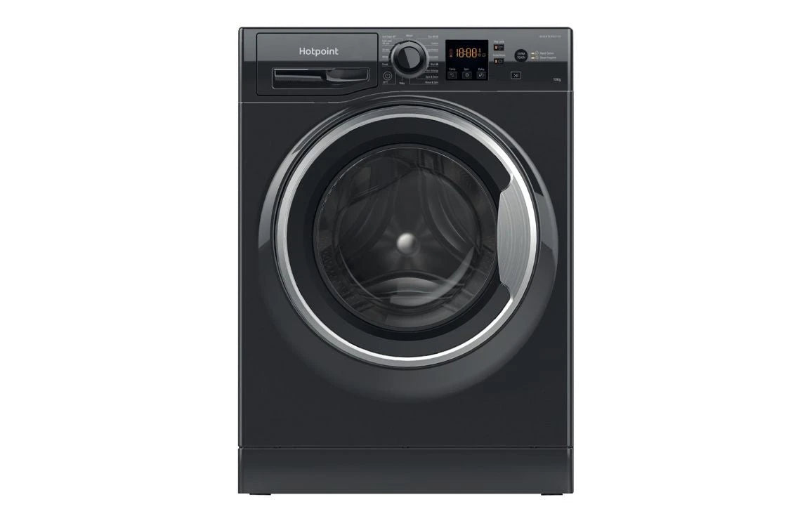Hotpoint, NSWM 1046 BS UK F/S 10kg 1400rpm Washing Machine - Black, Kitchen Appliances, Kitchen