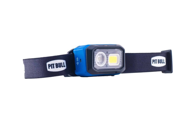 Pit Bull Rechargeable Head Torch - 1000mAh, 10 Hours, USB-C