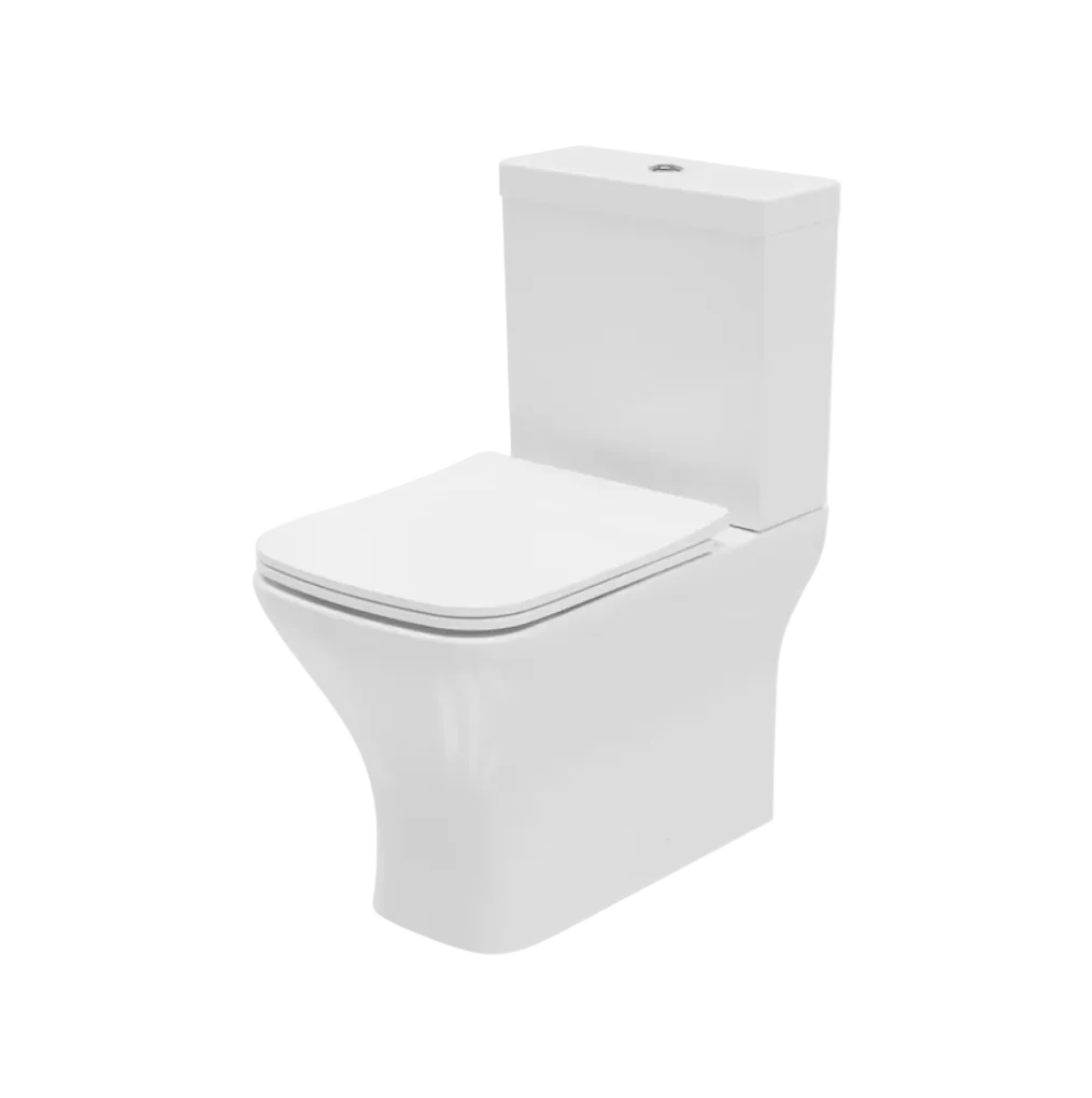 White toilet on a white background