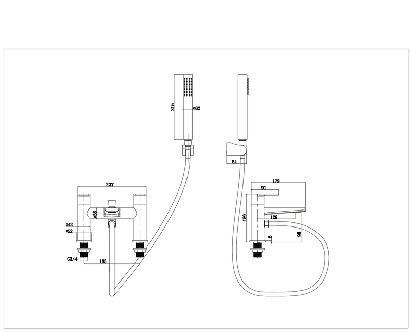 Aqua Pezzo Basin Mixer Inc Waste - Chrome Frontline