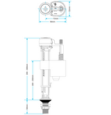 Viva Skylo Bottom Entry Fill Valve (½" UK) Plastic Thread Viva