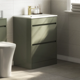 Swan Glebe 620mm x 850mm x 480mm 2 Drawer Floorstanding Vanity Unit & Basin Swan