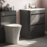 Swan Glebe 620mm x 850mm x 480mm 2 Drawer Floorstanding Vanity Unit & Basin Swan