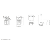 Swan Lodge Square Close Coupled Closed Back Toilet Set Swan