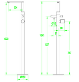 Aqua Velar Freestanding Bath Shower Mixer Frontline