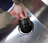 Top Fix Basket Strainer Kitchen Sink Waste Polished Steel Ellsi