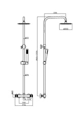 Scudo Core Round Rigid Riser Shower Scudo