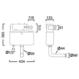 Tavistock Vortex Bottom Inlet Concealed Cistern Tavistock