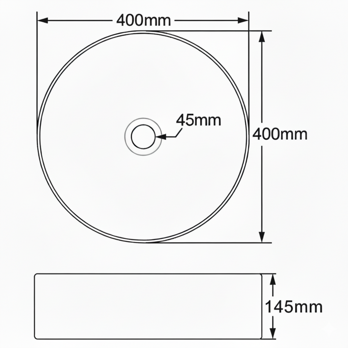 Astini Rrmini 400 Gloss White Round Countertop Basin Taps UK