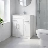Aqua Contemporary 750mm Vanity & Basin White Gloss Frontline