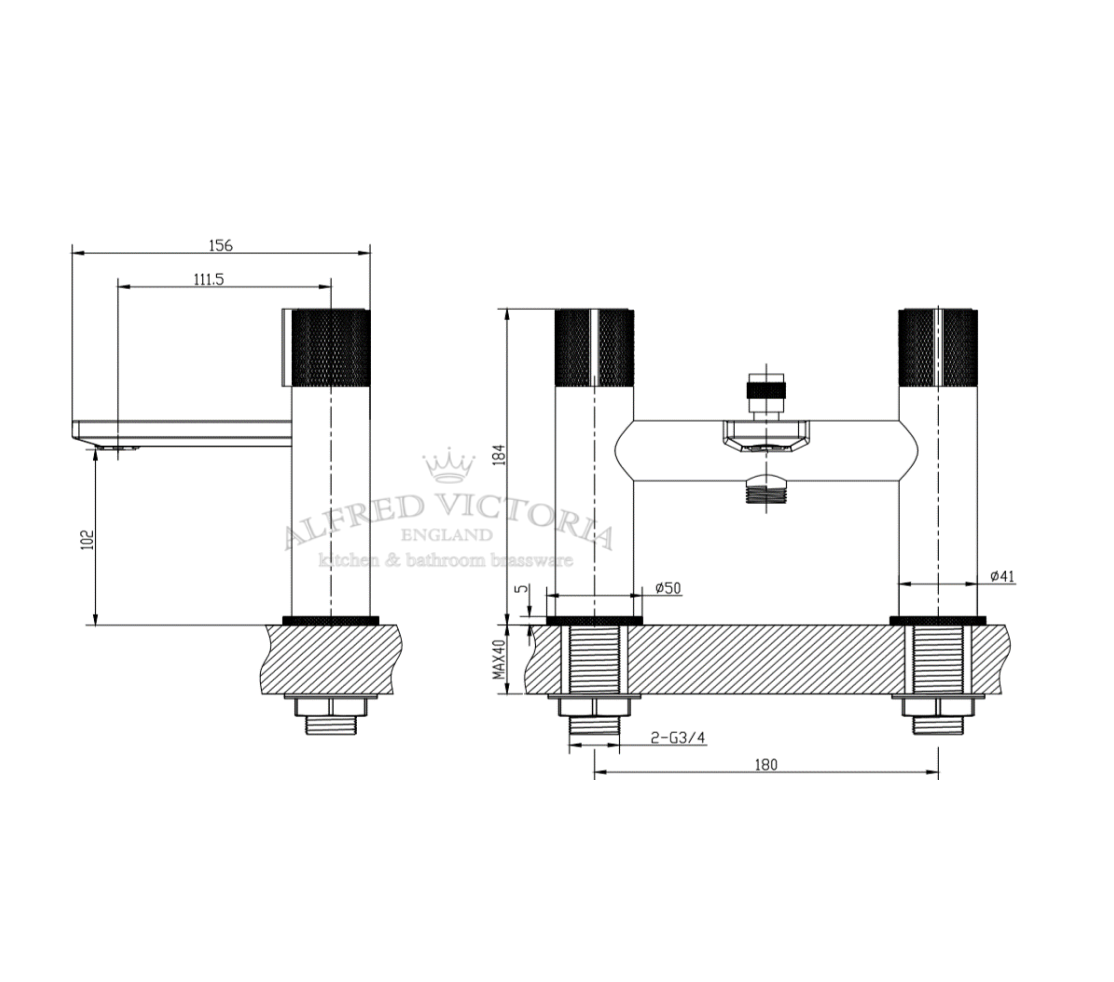 Aqua Azar Bath Shower Mixer Frontline