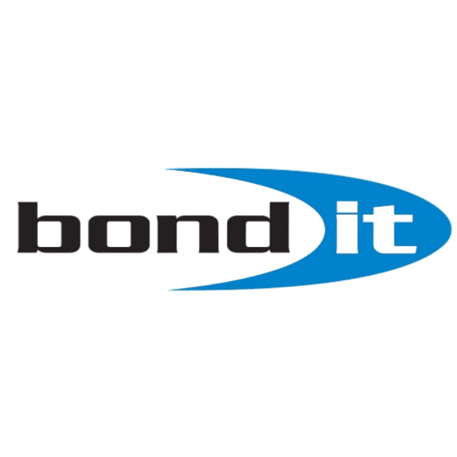 Logo of 'bond it' on a white background