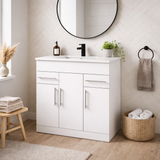 Aqua Contemporary 750mm Vanity & Basin White Gloss Frontline