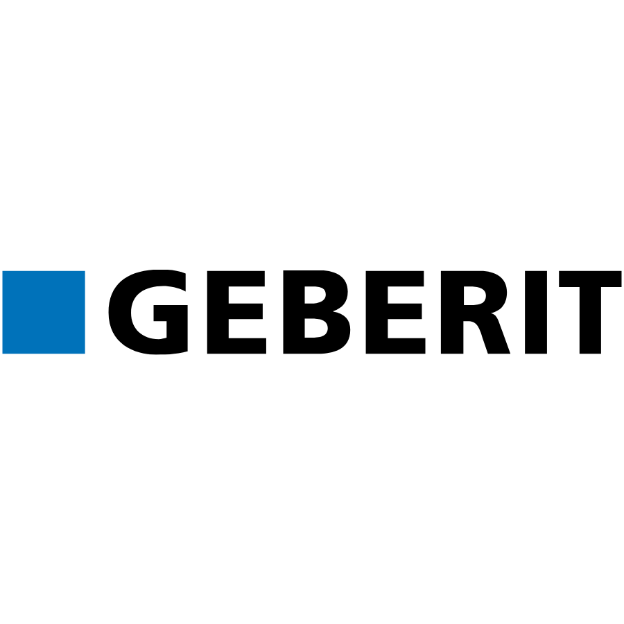 GEBERIT logo with a blue square on a white background