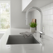 Astini Mayhill Single Lever Pull Out Kitchen Sink Mixer Tap with Brushed Brass Finish