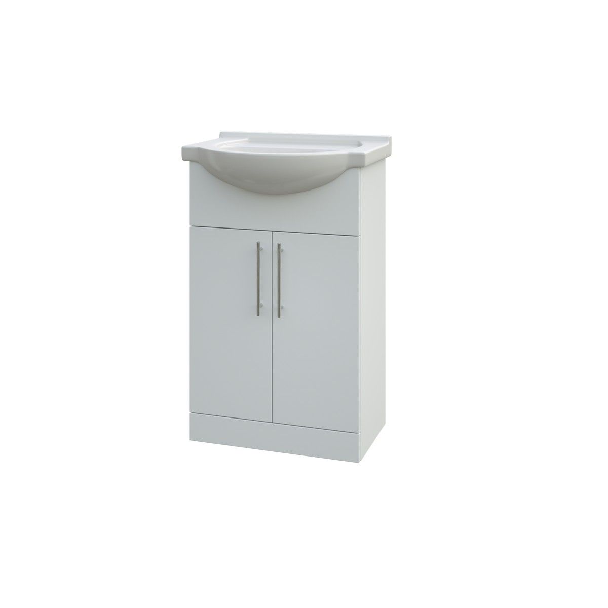 Aqua Classic 550mm Vanity & Basin White Gloss Frontline