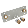 Shower Fixing Plate Kit - 15mm Pipes at 150mm Centres, Brass