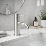 Aqua Solito Basin Mixer Inc Waste – Brushed Nickel Frontline