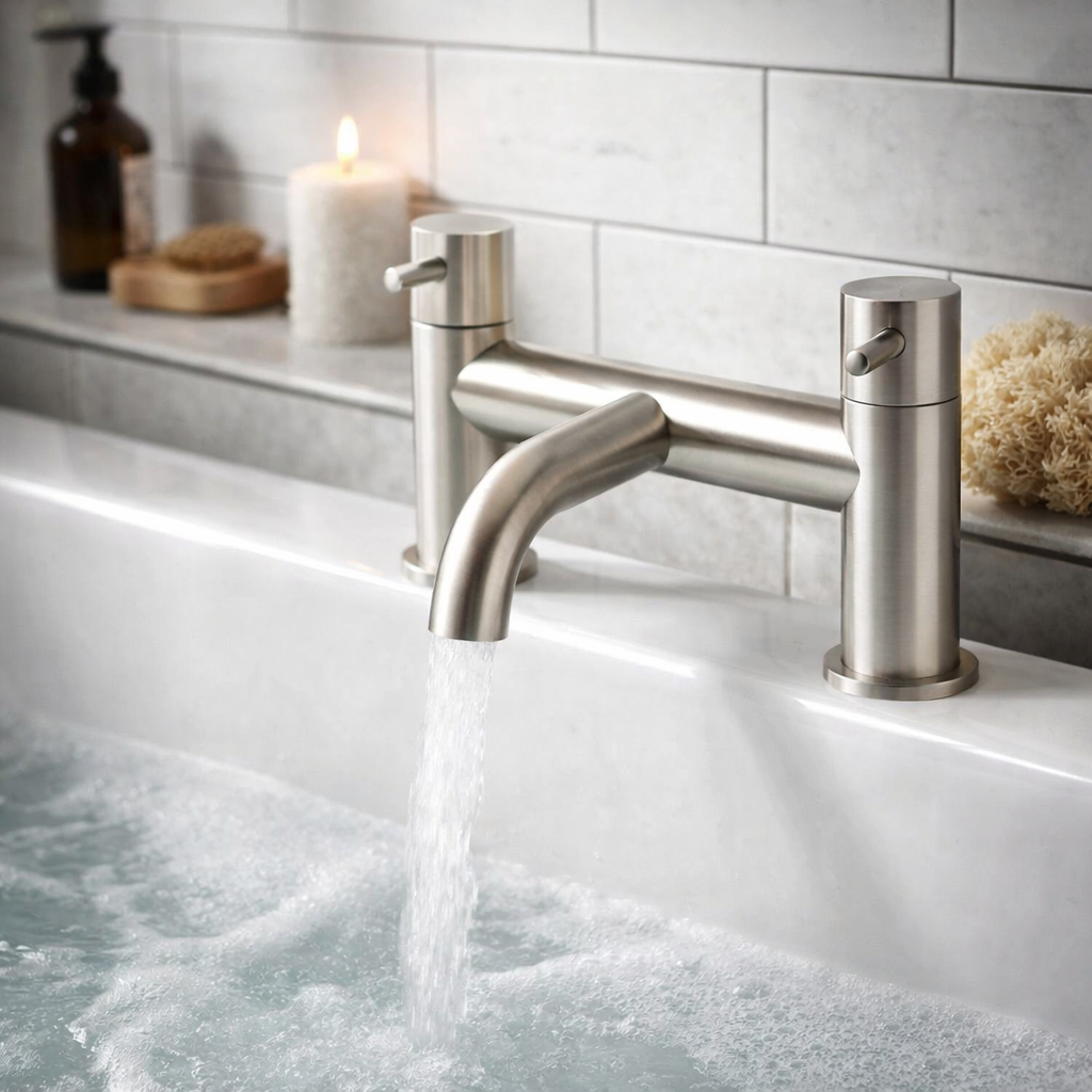 Aqua Solito Bath Filler – Brushed Nickel Frontline