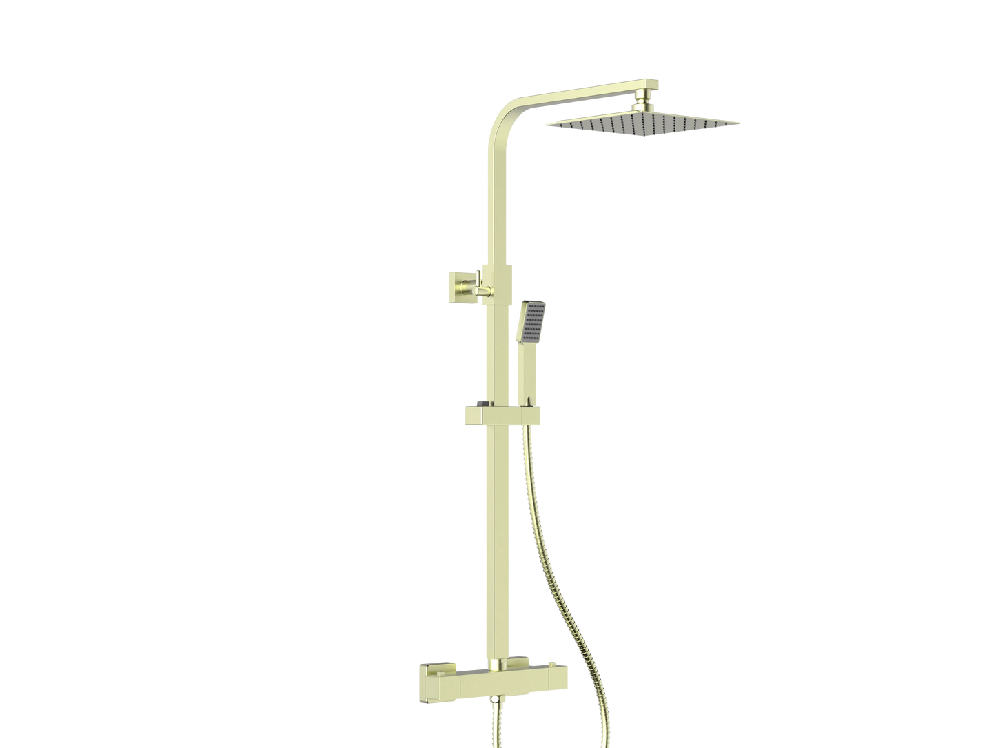 Swan Loughton Column Shower w/ Rail, Hose & Square Head Swan