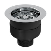 Top Fix Basket Strainer Kitchen Sink Waste Polished Steel Ellsi