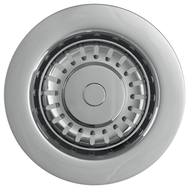 Top Fix Basket Strainer Kitchen Sink Waste Polished Steel Ellsi